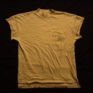 Hand cut, yellow 1/2 turtleneck